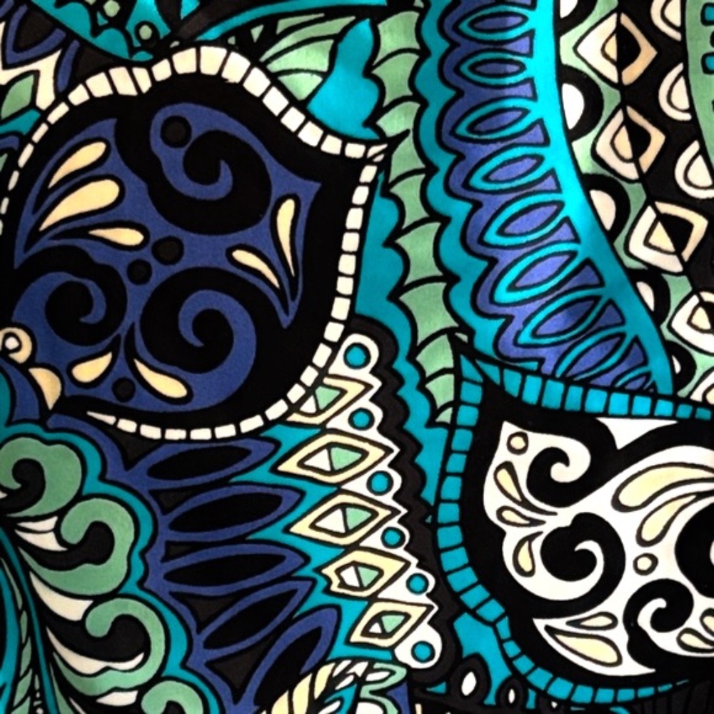 Women's Blue Paisley Bathing Suit Top - Picture 5 of 6